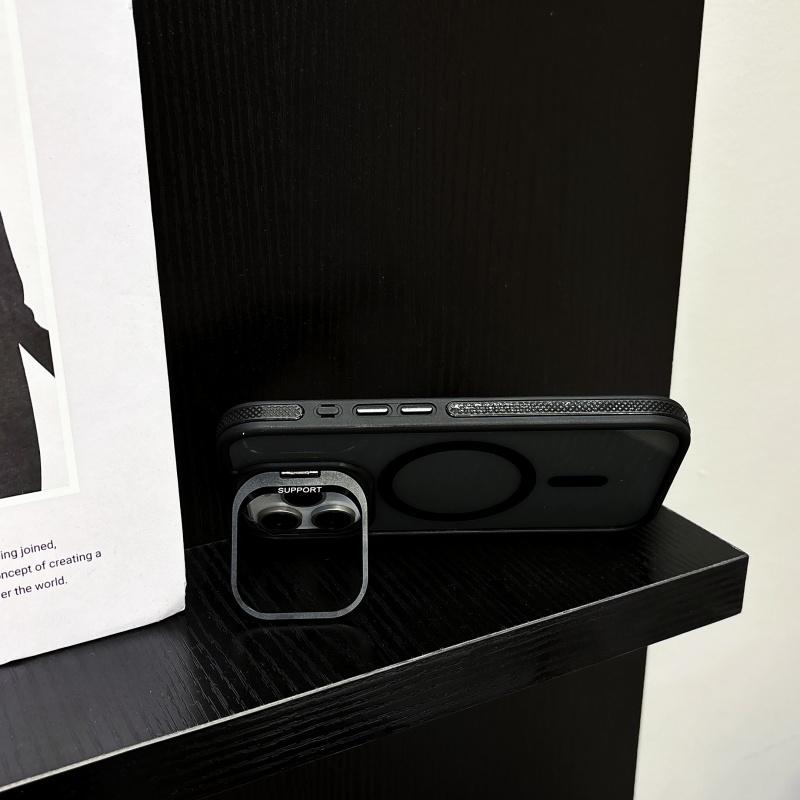 Luxury Magnetic Transparent Lens Protector Holder Case For iPhone 16 15 14 Plus 13 12 11 Pro Max Magsafe Wireless Charge Cover