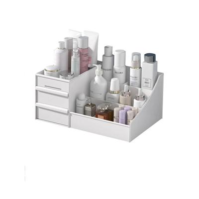 1pc Multi-Grid Makeup Storage Box, Organizador de maquiagem de mesa de plástico moderno para casa, Presente para o dia dos namorados