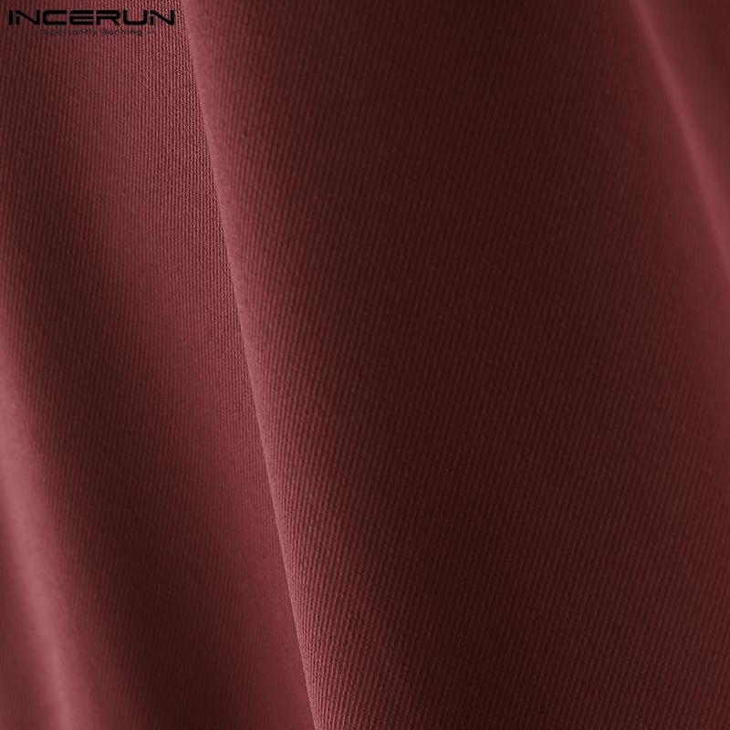 INCERUN Pánský klopový límec bez rukávů otevřený vpředu ležérní volný dlouhý kardigan vesta