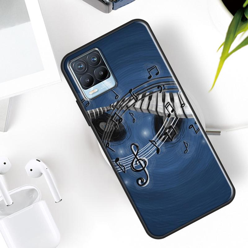 Music Piano Elegant Case For Realme 15 11 12 13 14 Pro Plus C63 C61 C55 C51 C53 C25 C65 C67 C71 C75 GT6 GT7 Pro