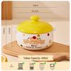 Kangmo 5-inch Cartoon Bear Ceramic Double Boiler Stew Pot