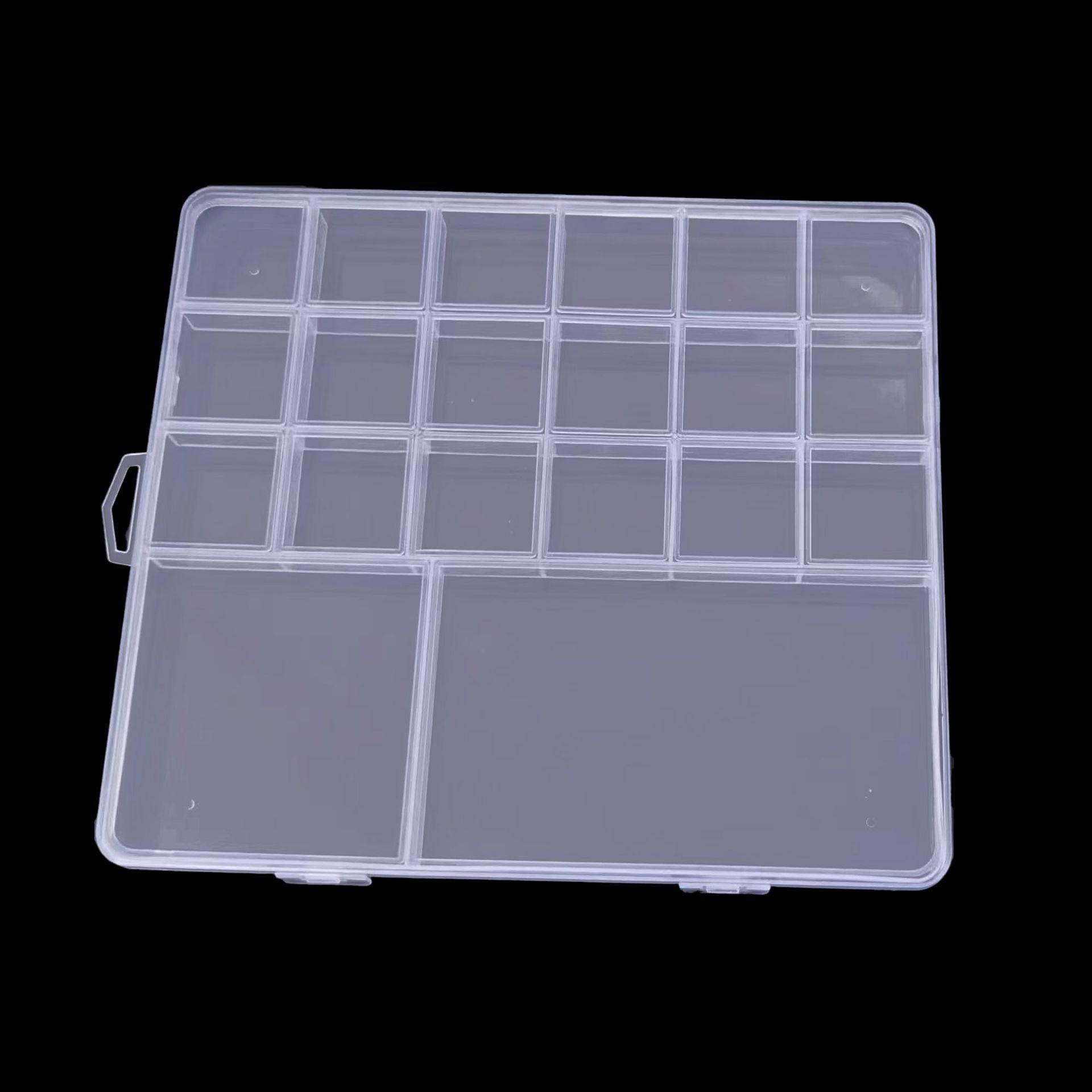 

26-секционная прозрачная коробка для хранения украшений и бусин - пластиковый органайзер своими руками