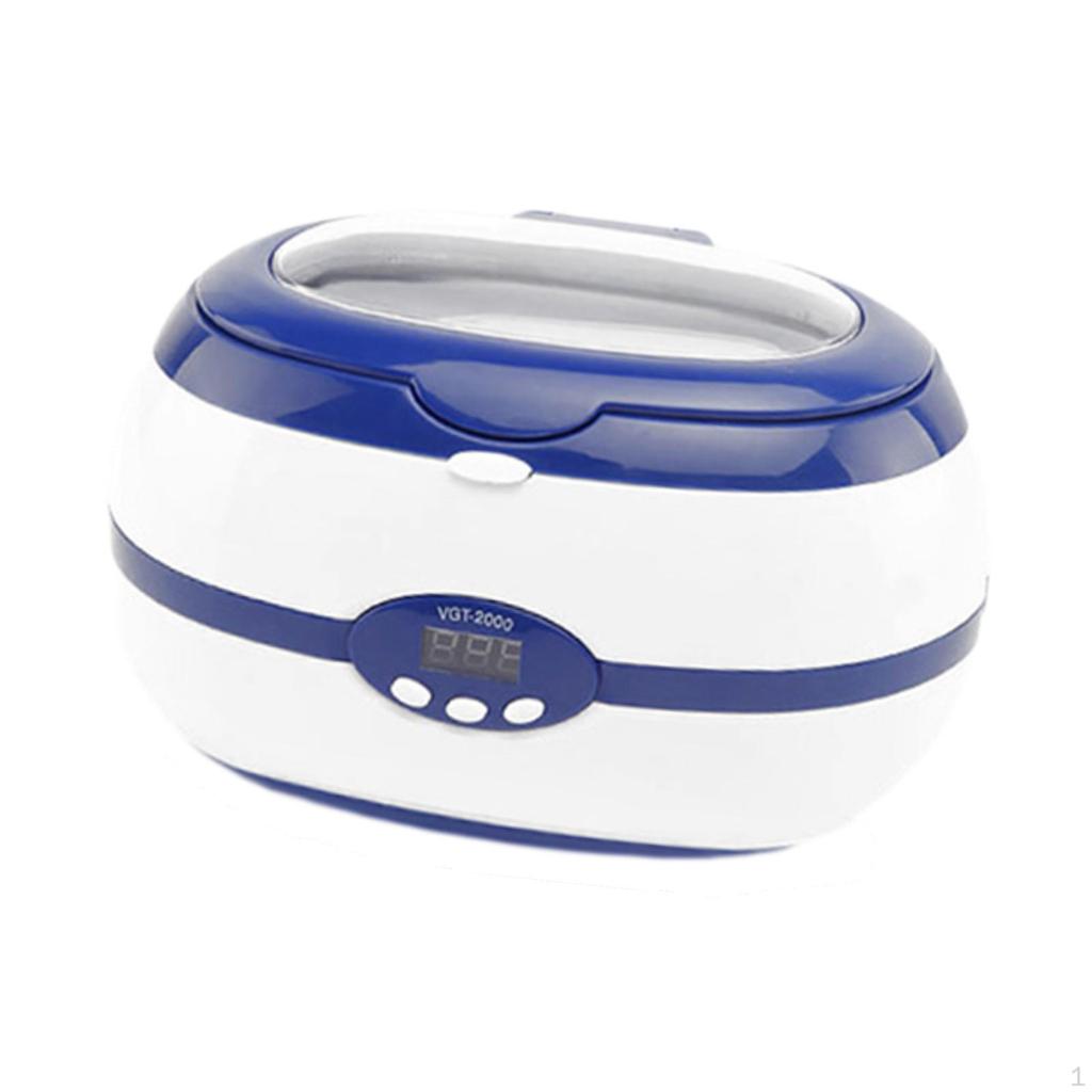 Ultrasonic Jewelry Cleaner Quiet for Manicure Stones Makeup Brushes