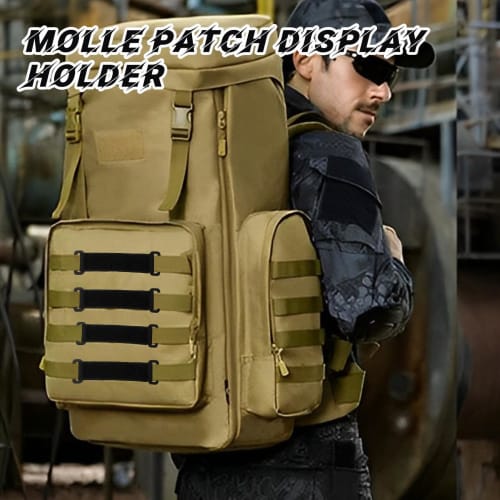 Patch Display Holder with 4 Soft Patch Strips, Portable Molle Attachment, Multifunctional Molle Patch Display Strip, Badge Backpack Molle System Acces