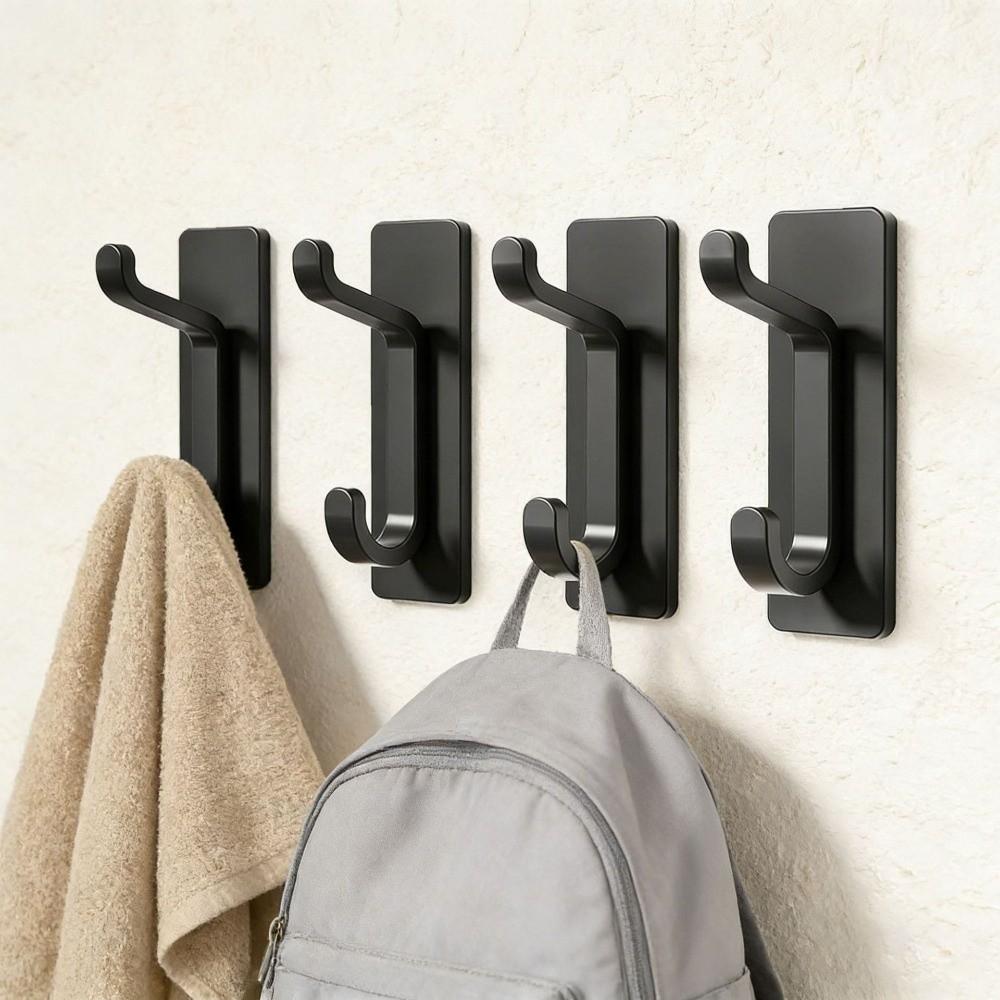 4PCS Moisture-proof Wall-Mounted Hooks Waterproof Strong Adhesive Hooks Closet Hooks  Dorm Closet