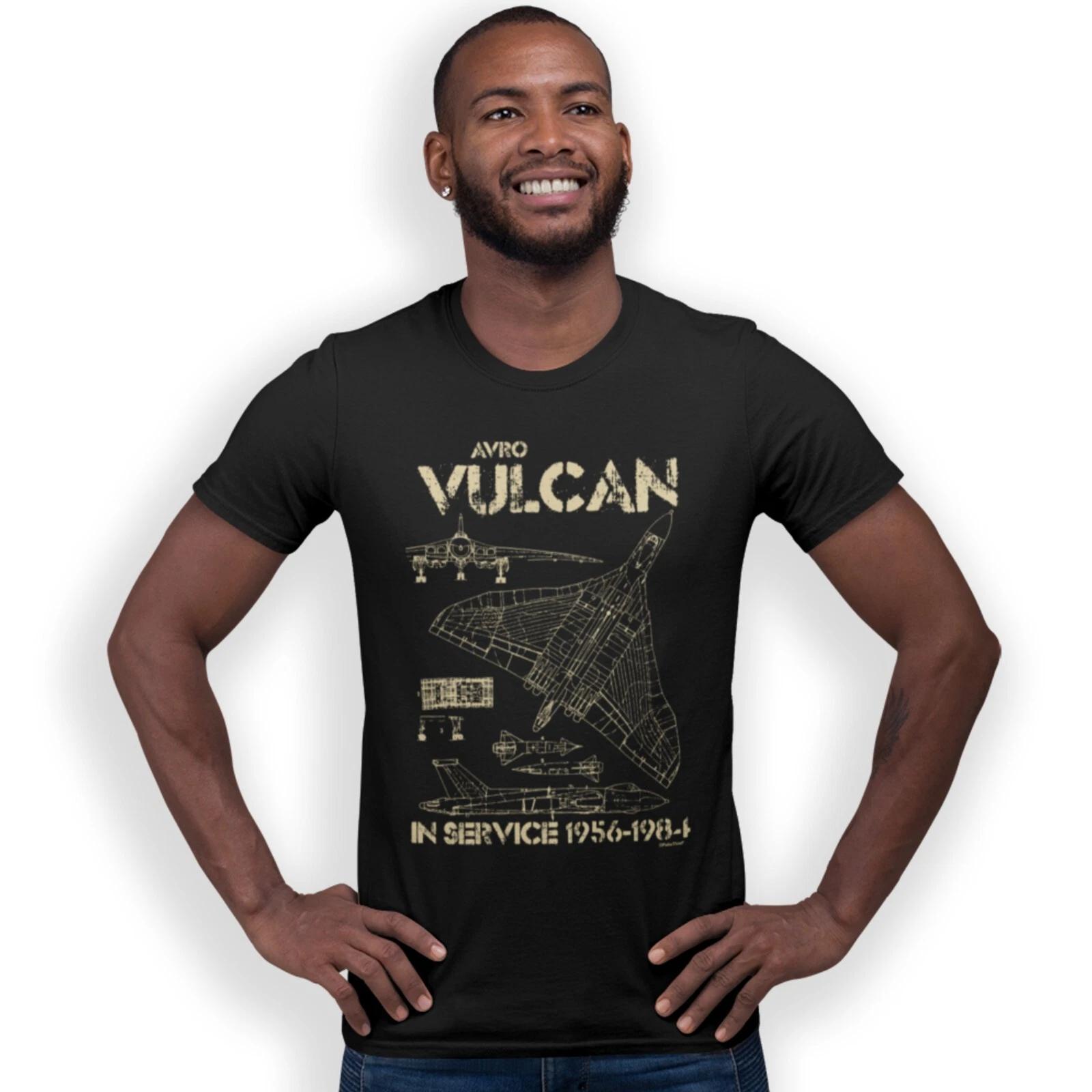 AVRO Vulcan RAF Strategic Bomber T-Shirt Plane Aircraft Blueprint Size S - 5XL L