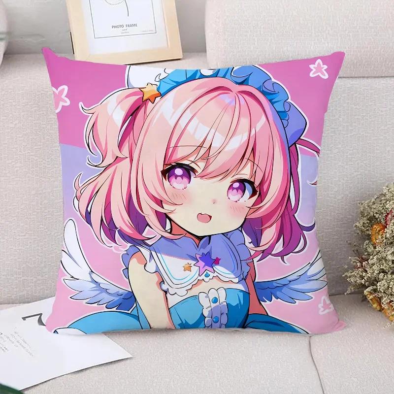Pillow Cases Decorative Pillows Covers Anime Girl Pillowcase  Pillowcases  Cushion Cover  Fall Decor Sofa Pilow
