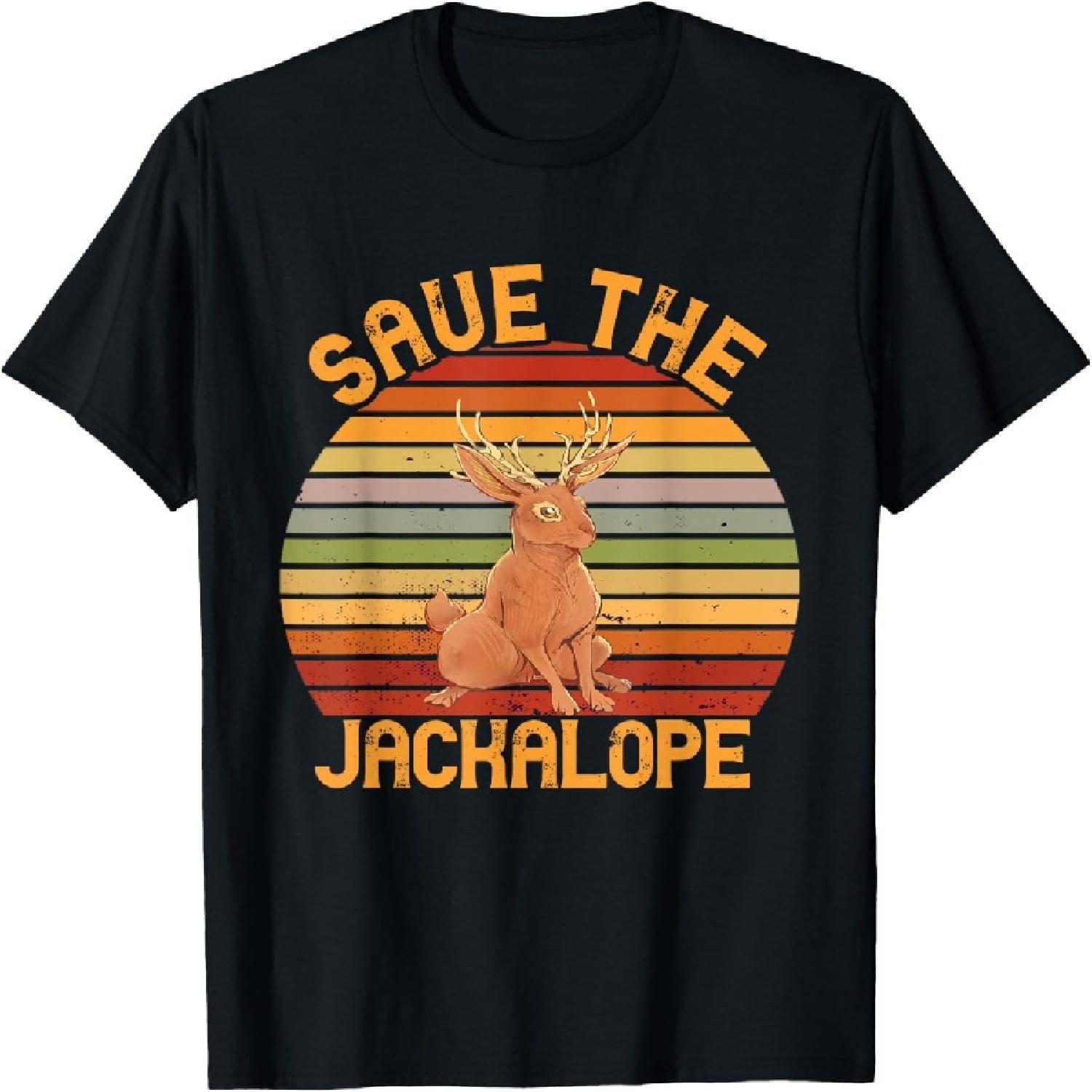 Cryptozoology Save Jackalope Retro Cryptid Rabbit Jackrabbit T-Shirt XXXXXL разноцветный