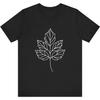 One Line Art Drawing Hawthorn Leaf 692 Unisex T-Shirt
