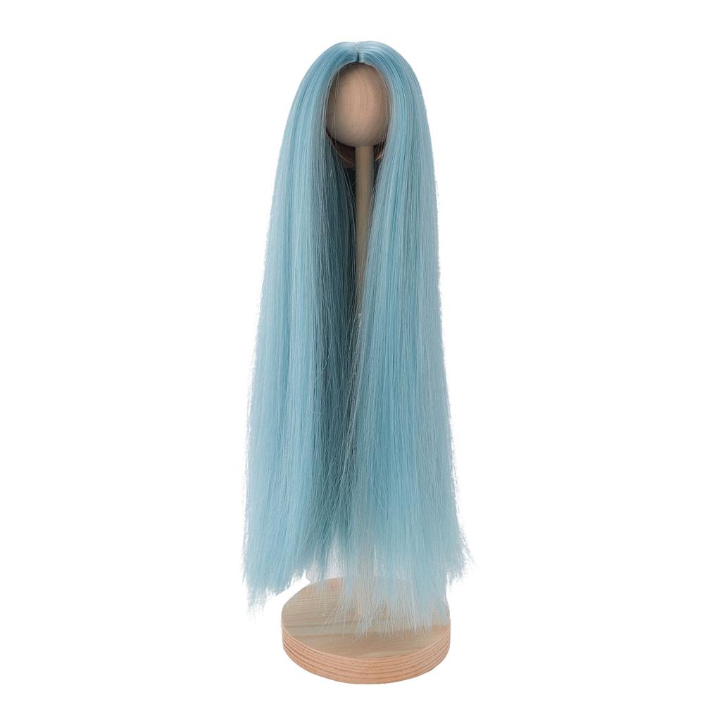 Doll Wig Professional DIY Hand Crafted Soft Heat Resistance Middle Part Long Straight Doll Wig for D