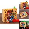 Exquisites Holz-Bienen-Ausschneide-Spielzeug für Vorschulkinder, Montessori-Lernspielzeug für Geburtstagsspaß
