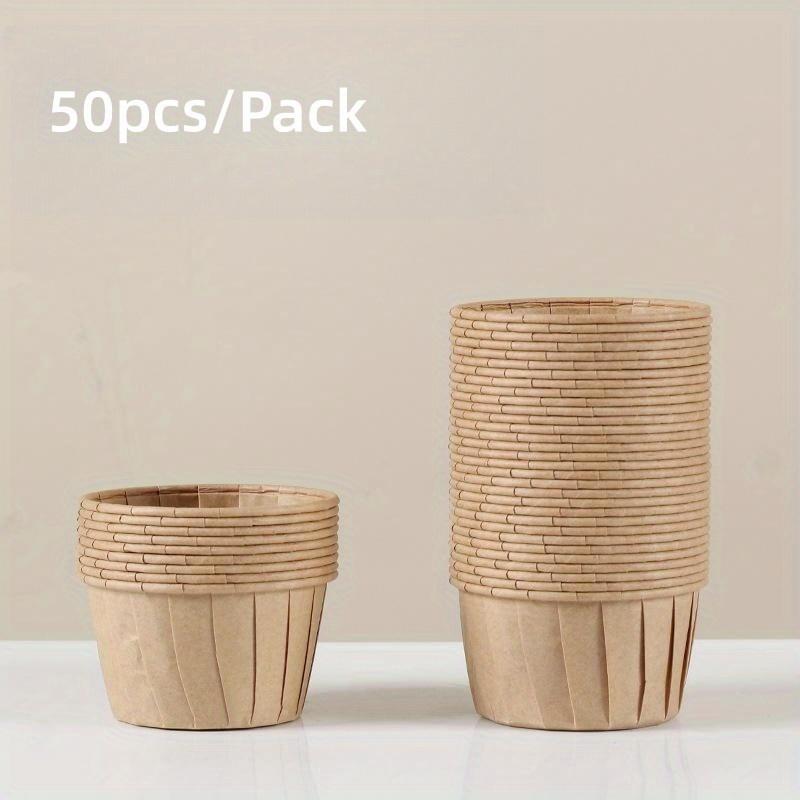 50pcs Disposable Pancake Cups, Cupcake Cups, Heat-resistant Paper Cupcake Liners, Baking Tools, Household Kitchen Supplies