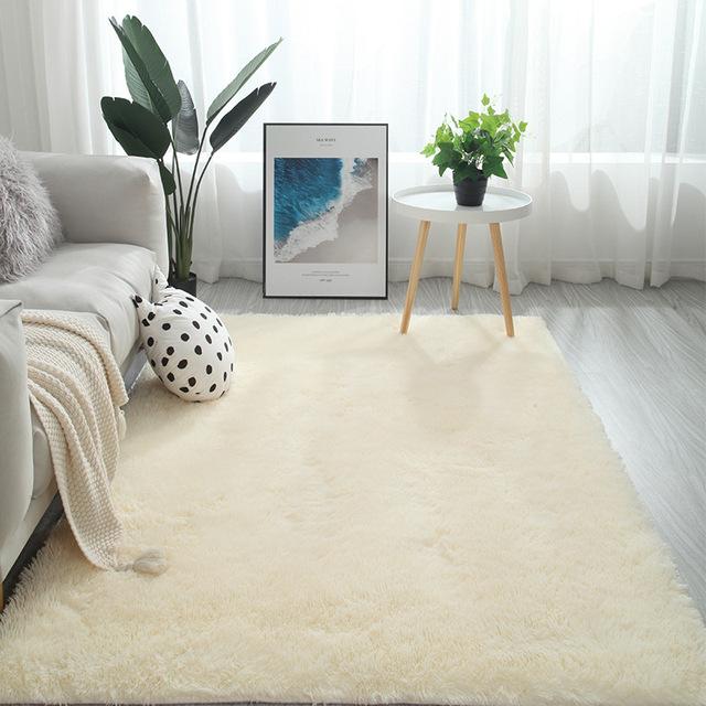 Fluffy Soft Living Room Large Carpet Furry Bedroom Area Decorative Floor Mats Home Essentials Children Tatami Nordic Velvet Rugs