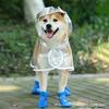 Transparent Waterproof Windproof Dog Raincoat for Large Pets