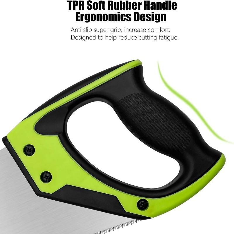 Ferăstrău de mână pentru lemn de 14 inchi/18 inchi, ferăstrău de mână universal, mâner ergonomic anti-alunecare Ferăstrău pentru lemn rezistent la rugină