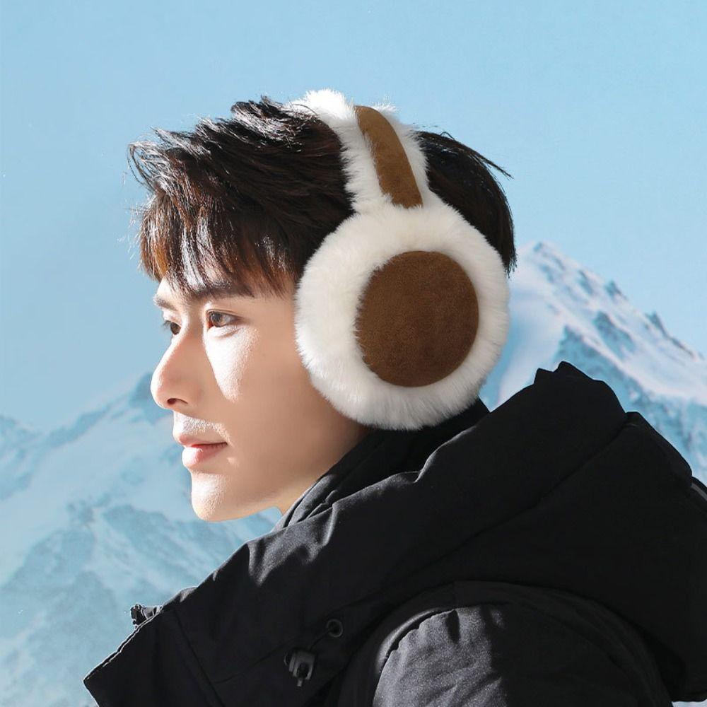 Warm Foldable Earflaps Soft Suede Faux Fur Ear-Muffs Fashion Plush Earmuffs Outdoor