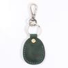 Cowhide Waterdrop IC Induction Access Card Holder - Hand-Stitched Leather Keychain Case