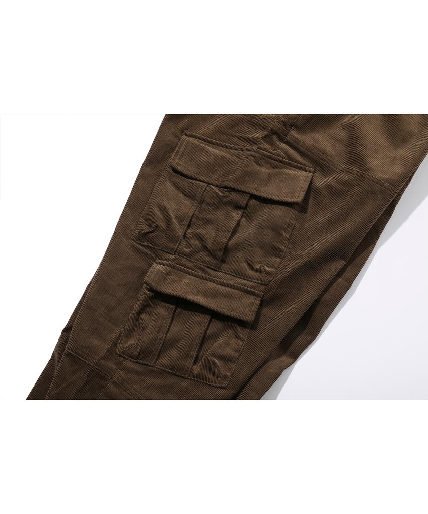 CPGN STUDIO Corduroy Wide Overcargo Pants Dark Brown
