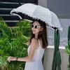 Sunshade Women Lace Umbrella Double Layer Three-fold Windproof Female Princess Parasol Cute Sunscreen Anti UV Wedding Paraguas