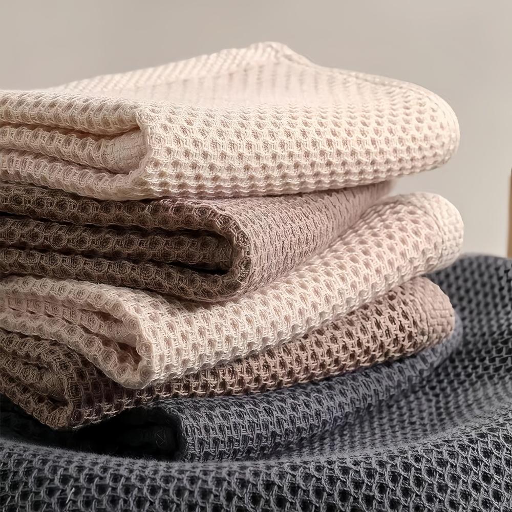2/6Pcs Honeycomb 100% Cotton Dishcloth Towel Soft Absorbent Hand Towel Quick Drying Home Kitchen Efficient Cleaning Cloth Tools