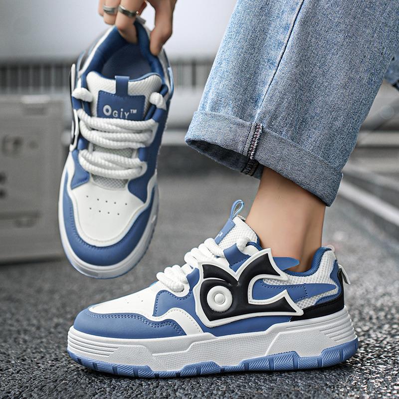 Fashion Street Green Skateboarding Shoes For Man Platform Leather Men's Casual Sneakers Fashion Designer Shoes Men Zapatillas De Hombre