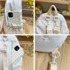 Women Cute Rabbit Ears Backpack Nylon Shoulder Bag Cartoon School Bag Satchel Rucksack  Yellow