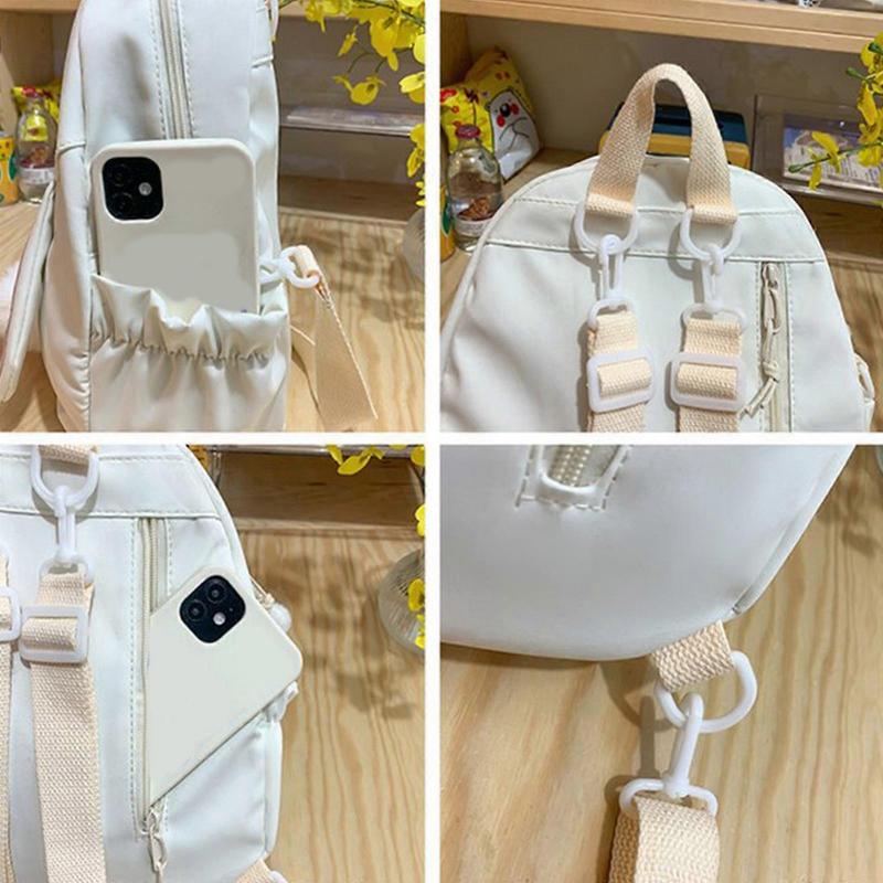 Women Cute Rabbit Ears Backpack Nylon Shoulder Bag Cartoon School Bag Satchel Rucksack  Yellow