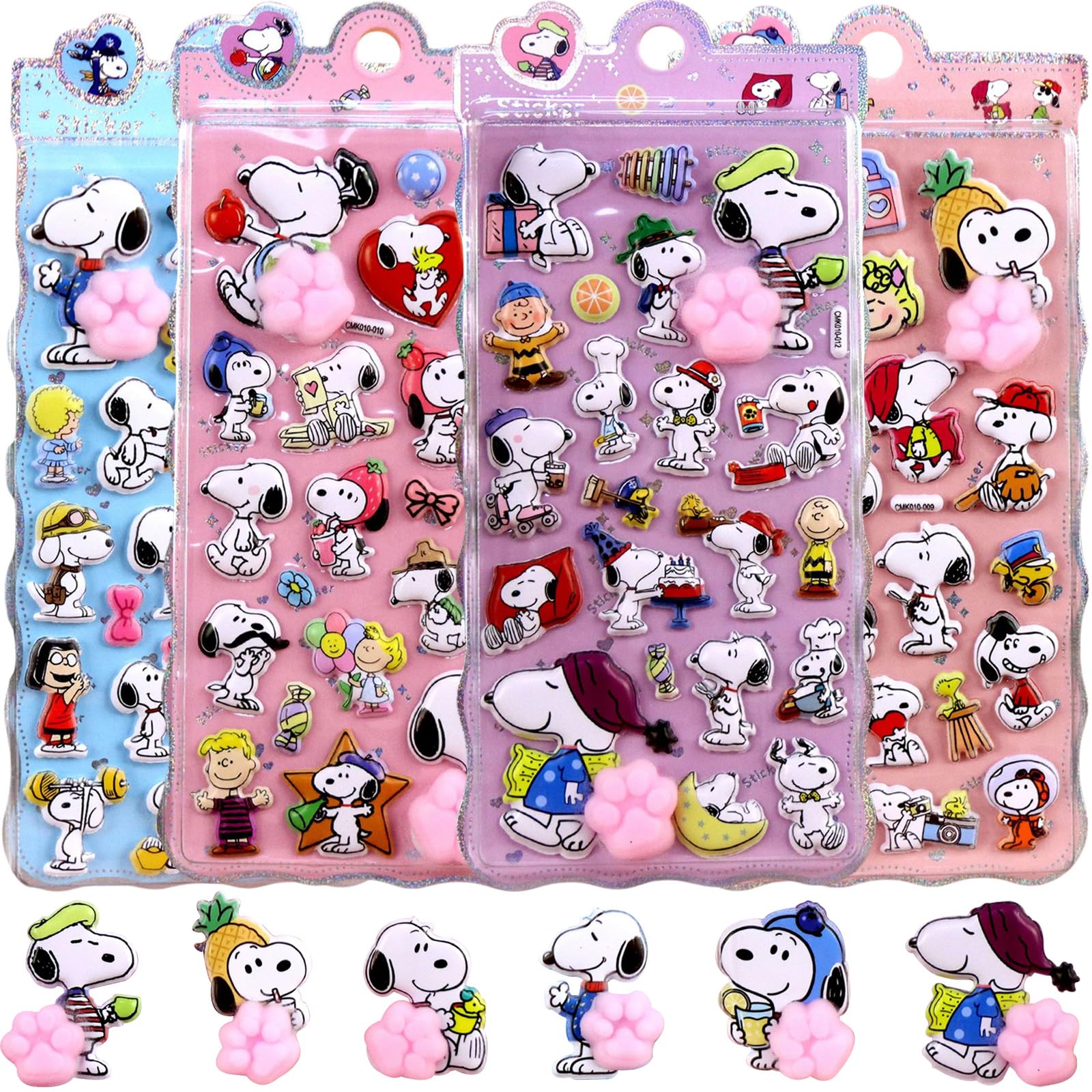 YAYAMIYA 4-Piece Butt Seal 3D Sticker Puffy Embossed Seal Notebook Smartphone Case DIY Kids Girls Boys Toy Birthday SNS Popular