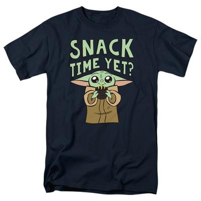 Star Wars Mandalorian Mens Snack Time Yet? Grogu T-Shirt