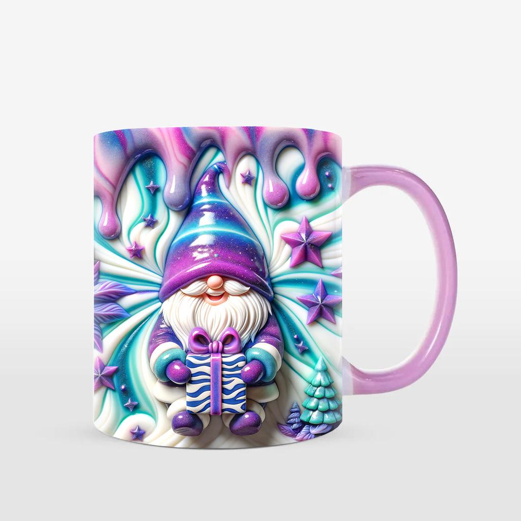 3D Christmas Gnome Christmas Ceramic Coffee Mug Tea Cup New Xmas