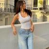 2025 Sommer Damen figurbetontes Racerback U-Ausschnitt Tanktop