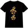 T-shirt Note de Musique Symbole Clé de Sol T-shirt Graphique Amoureux de Musique Musicien Haut