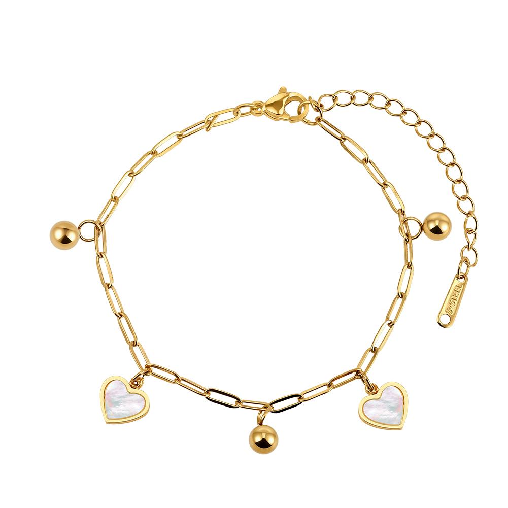 Source Factory Vintage Titanium Chain Flowers Bracelet Tarnish Titanium Steel Ins Fashion Versatile Hand Ornaments золотой
