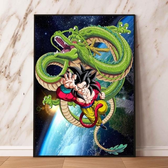 Posters and Painting Dragon Ball Carot Shenlong Living Room Comic Picture Wall Art Decoration