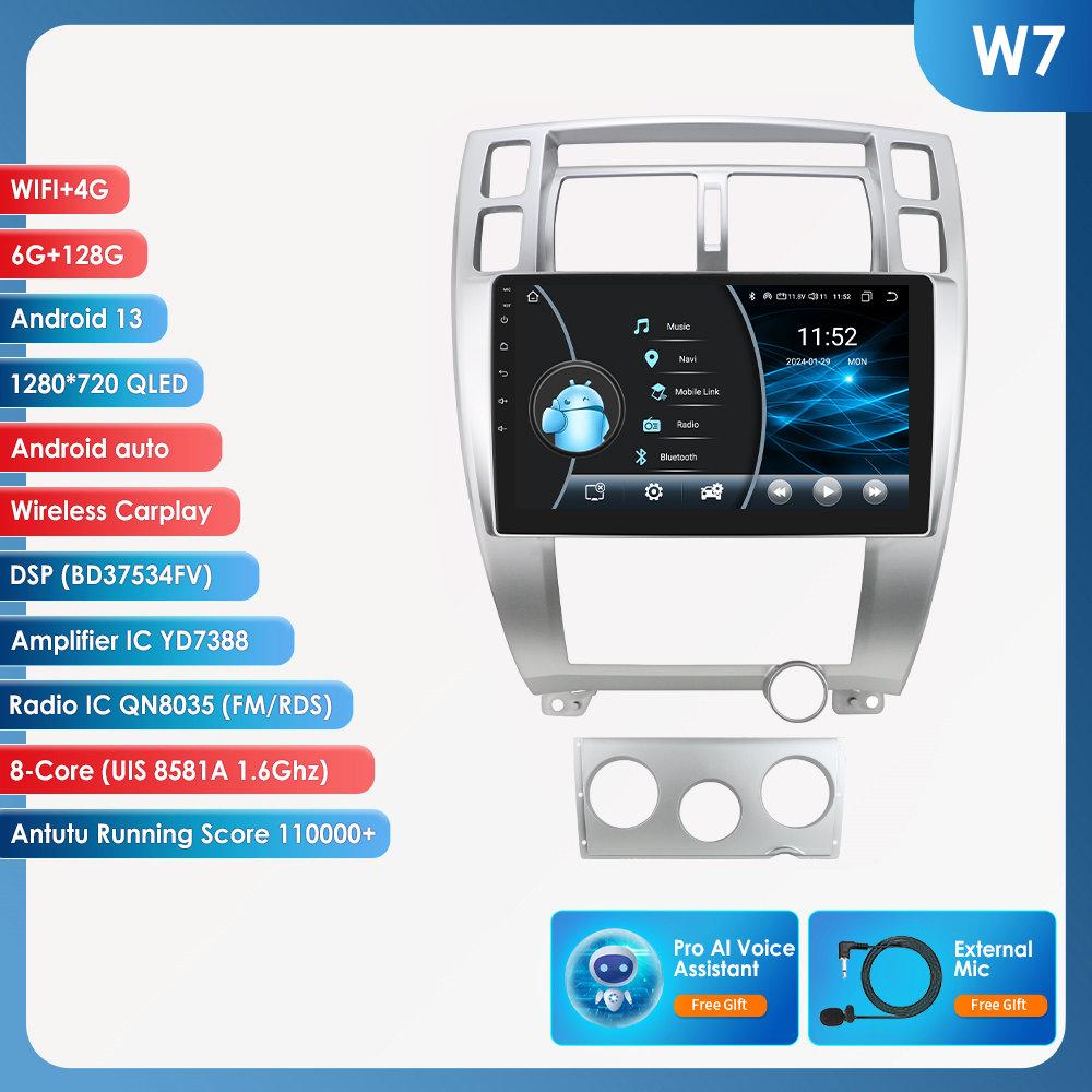 Hizpo 8Core AI Intelligent Screen Android Autoradio for Hyundai Tucson 2004-2009 Car Radio Multimedia Video Player GPS Nav Head Unit Carplay 4G RDS FM