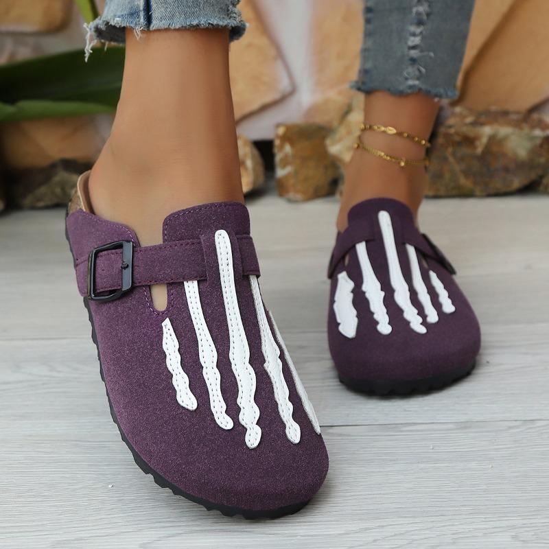 

Fashion 2025 Brand Ladies Shoes Closed Toe Women s Slippers Fashion Outdoor Casual New Belt Buckle Plus Size Best Seller Flat Slippers 35