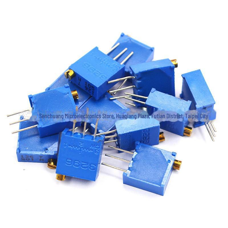 3296W Multi-Turn Potentiometer Resistor: 1K, 2K, 5K, 10K, 20K, 50K, 100K, 200K, 500K, 1M.