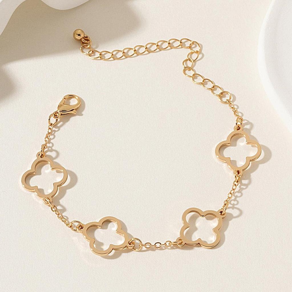 1 szt. Szczęśliwa Luksusowa Modna Bransoletka z Kwiatowym Wzorem Dla Kobiet Do Codziennej Dekoracji Prezenty dla Przyjaciół Prezenty dla Mamy Upominki na Imprezę Biżuteria