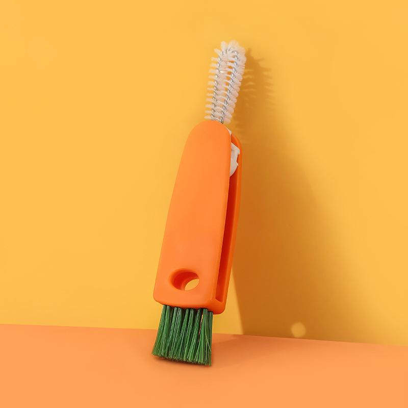 Triple-Function Japanese-Style Groove & Bottle Cleaning Brush