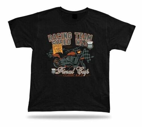 Tshirt Tee Shirt Birthday Gift Idea Bike Race Team Sign Motorcycle Retro Speed