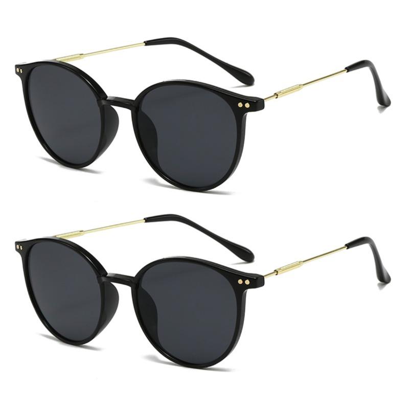 2PCS Ultra Light Rice Nail Korean Version Fashionable Women's Glasses Pure Desire Bare Face Glasses Fashionable Eyewear