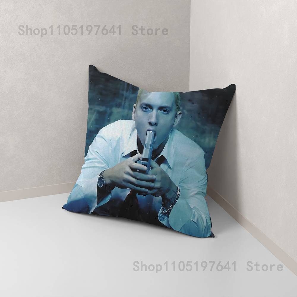 

Rapper E-Eminem Pillow Case For Sofa Decor Car Office Room Printing Cushion Cover Decorations and Protector 12x12Inch
