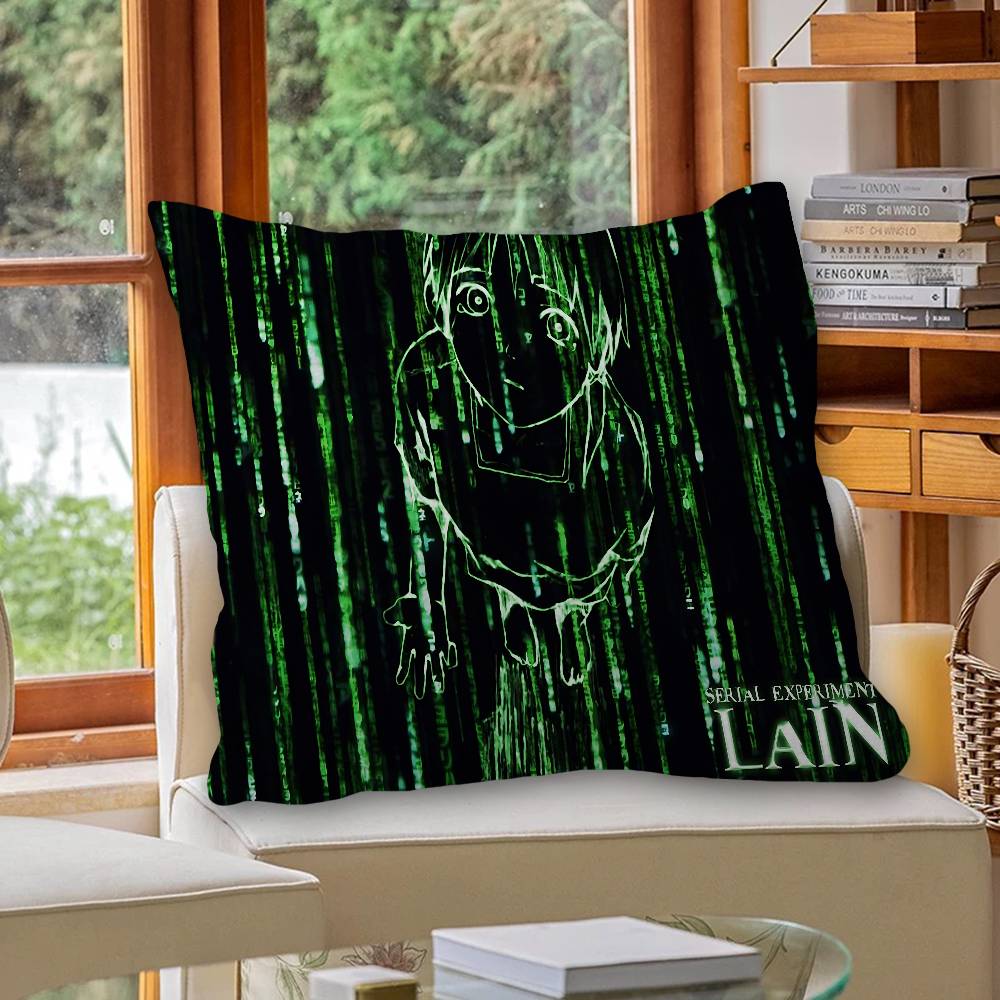 Serial Experiments Lain Anime Pillow Gift Home Office Decoration Bedroom Sofa Car Cushion Cover Case 45x45