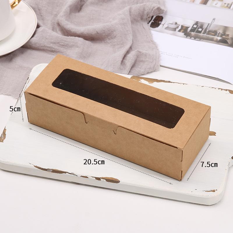 Transparent Rectangular Macaron and Cake Packaging Box - Chinese Style