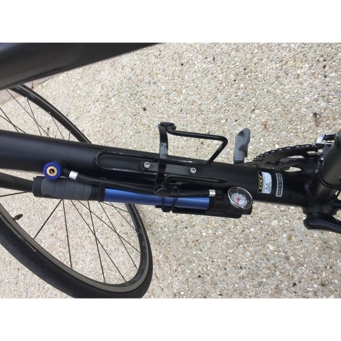 Pompe à vélo - MICHELIN - Mini pompe aluminium 2 en 1 - Manomètre intégré - Compatible valves Presta et Schrader