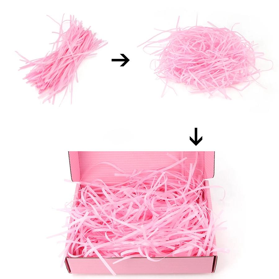 40g Filamento di Carta Erba Rafia Materiale Riempitivo per Imballaggio Scatola Regalo Caramelle Decorazione Avvolgente per Matrimonio Compleanno Festa Festival XJM