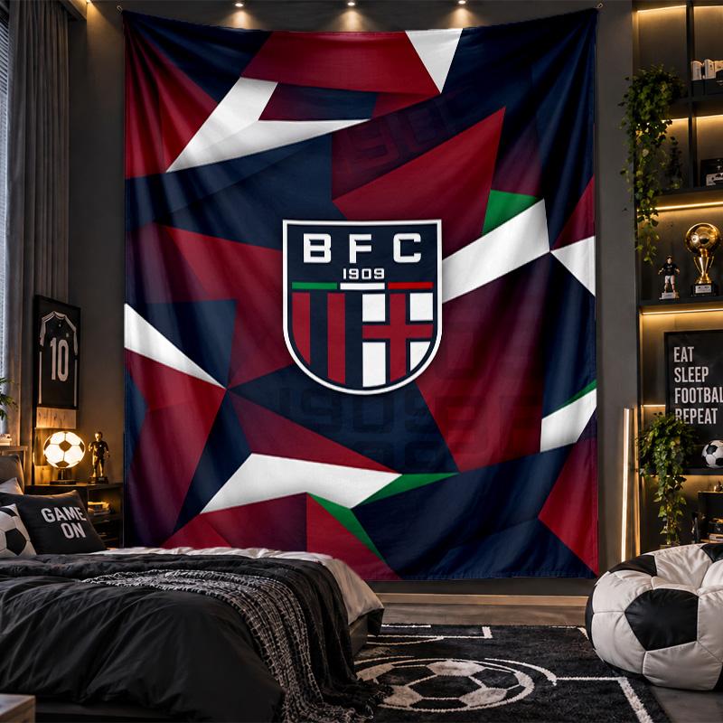 Wall Hanging Tapestry Bologna FC Print Cloth for Living Room Bedroom Home Decor