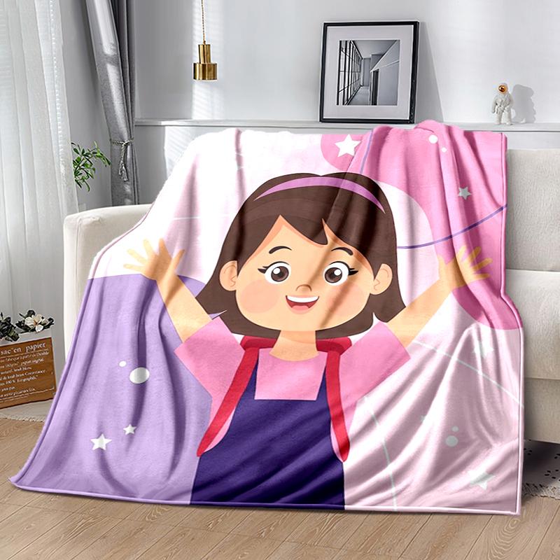 1pc Coperta Franco Ms. Design Stampa Rachel Educational Adventures, Coperta Leggera per Divano, Letto - Morbida e Calda, Regalo per Tutte le Stagioni come Natale,