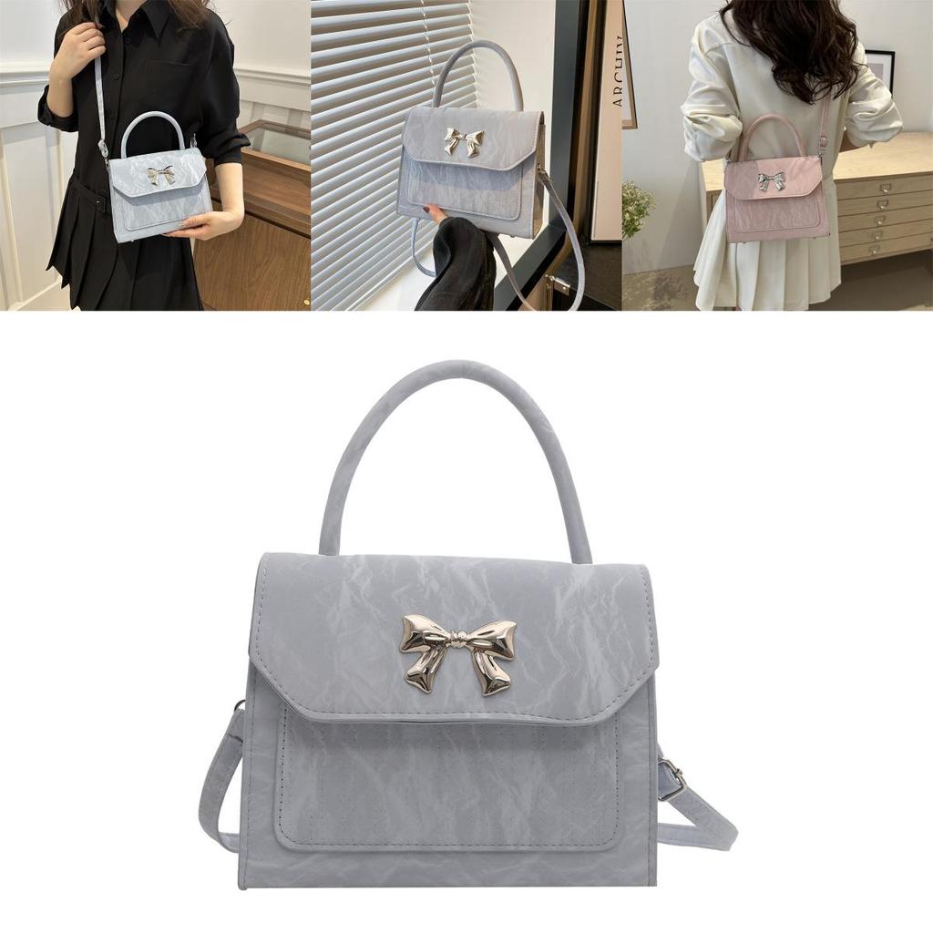 Stylish Butterfly Bow Shoulder Bag For Women 2024 Summer Korean Trendy Tote