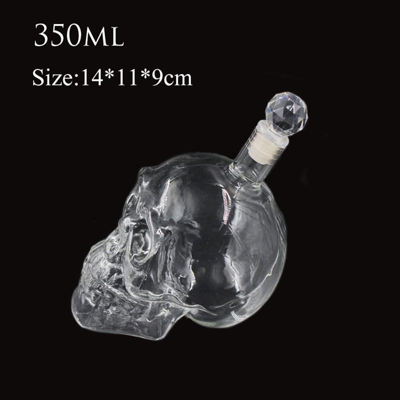 Pirate Skull Glass Wine Decanter and Vodka Bottle (125/350/550/1000ml)